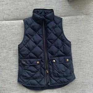 NWOT J Crew puffer quilted vest in navy - XS